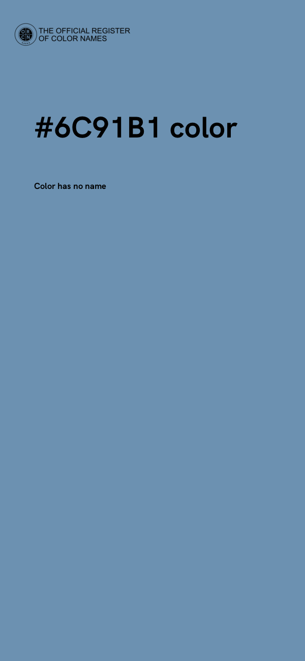 #6C91B1 color image