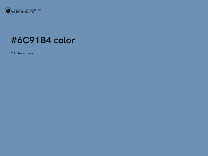 #6C91B4 color image