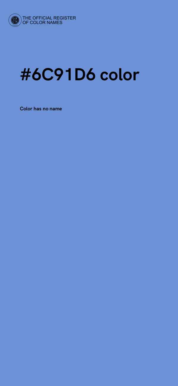 #6C91D6 color image