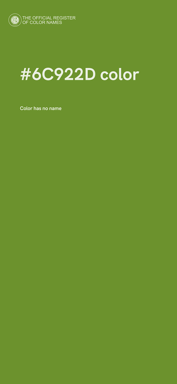 #6C922D color image