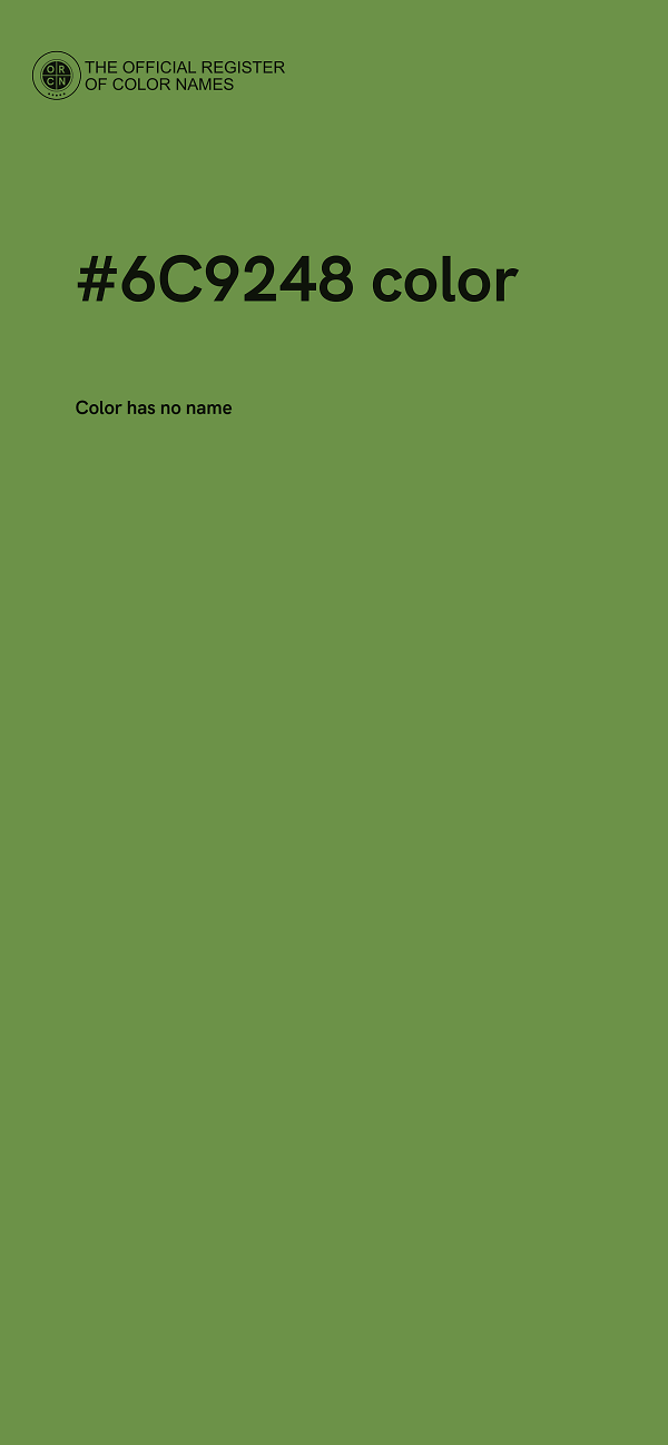 #6C9248 color image