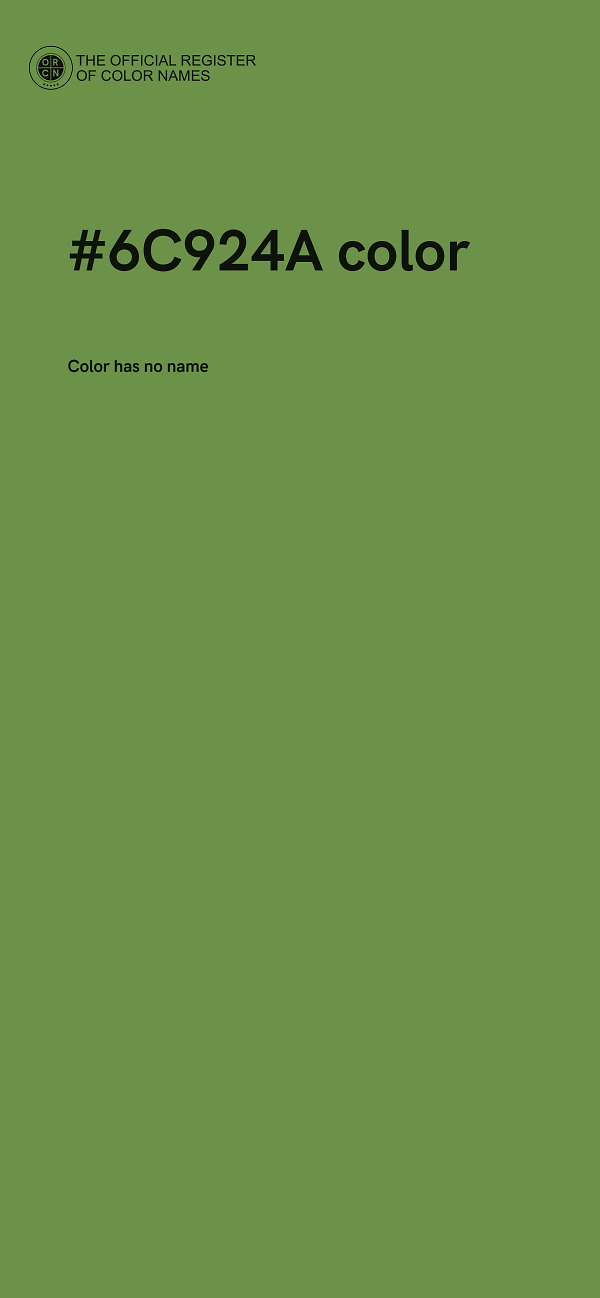 #6C924A color image