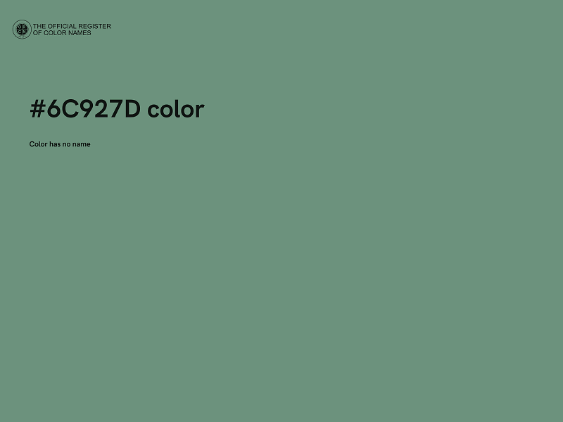 #6C927D color image