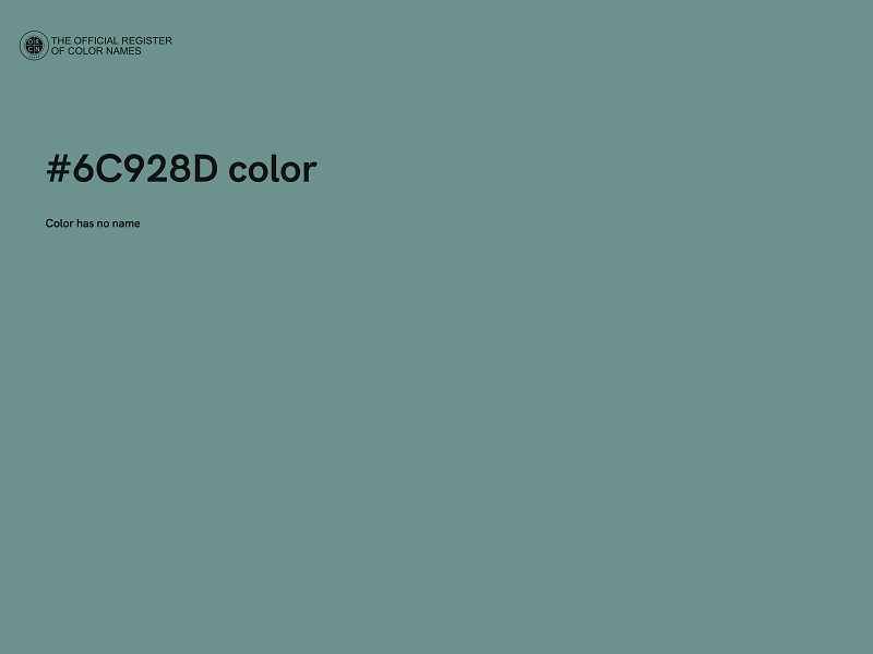 #6C928D color image
