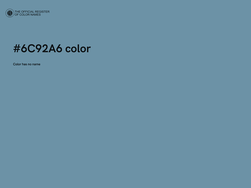 #6C92A6 color image