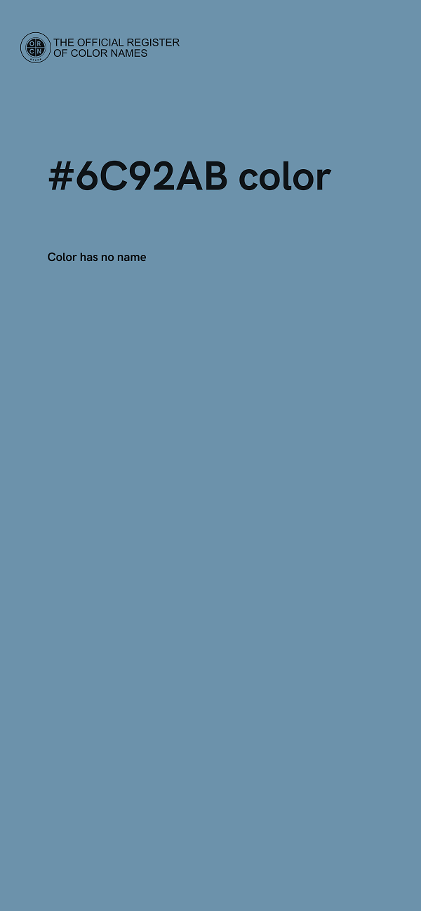 #6C92AB color image