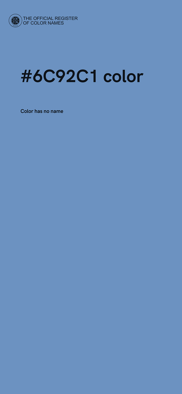 #6C92C1 color image