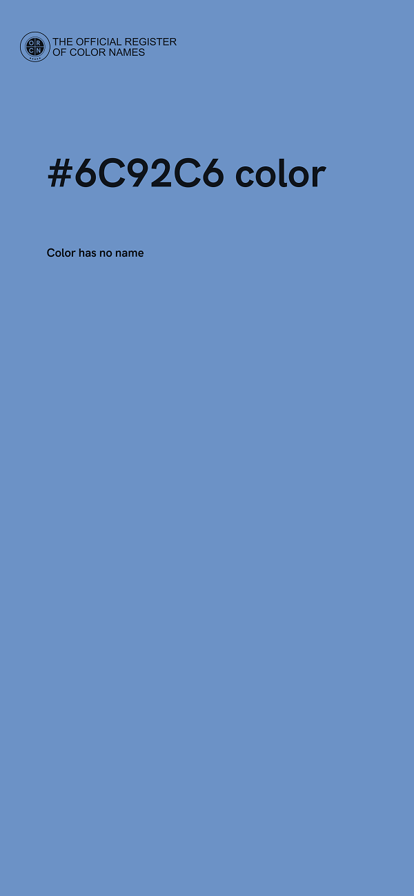 #6C92C6 color image