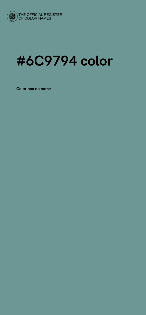 #6C9794 color image
