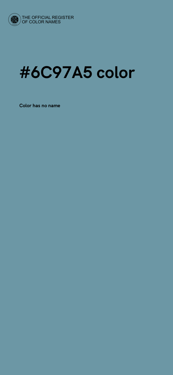 #6C97A5 color image
