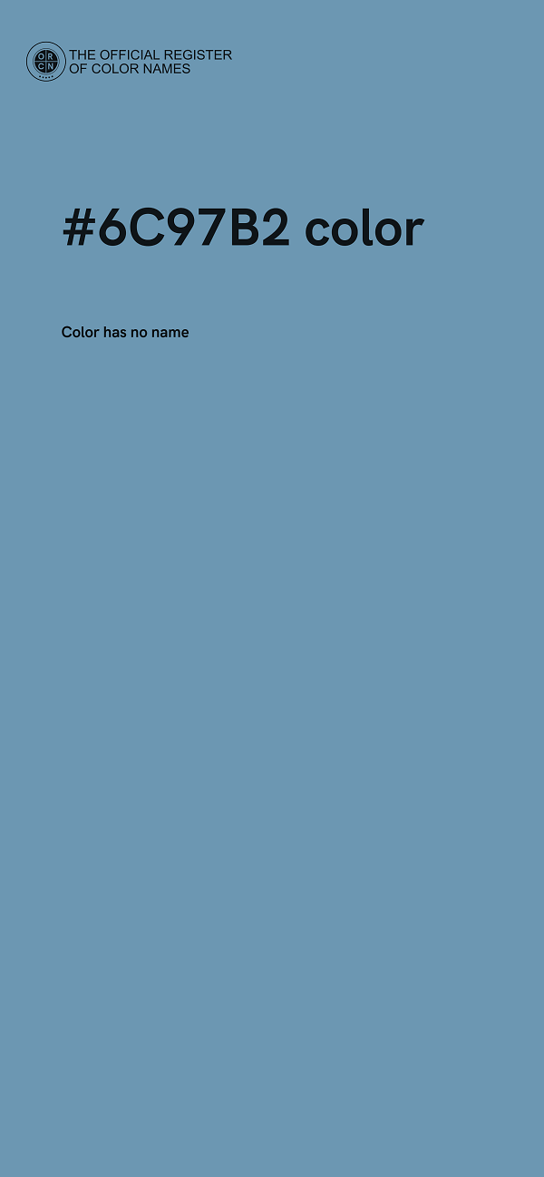 #6C97B2 color image
