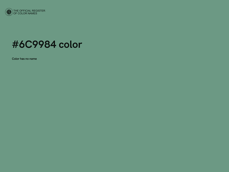 #6C9984 color image