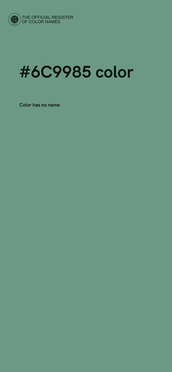 #6C9985 color image