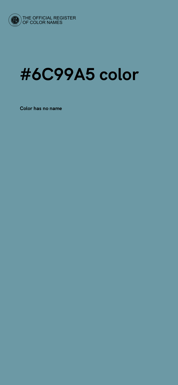 #6C99A5 color image