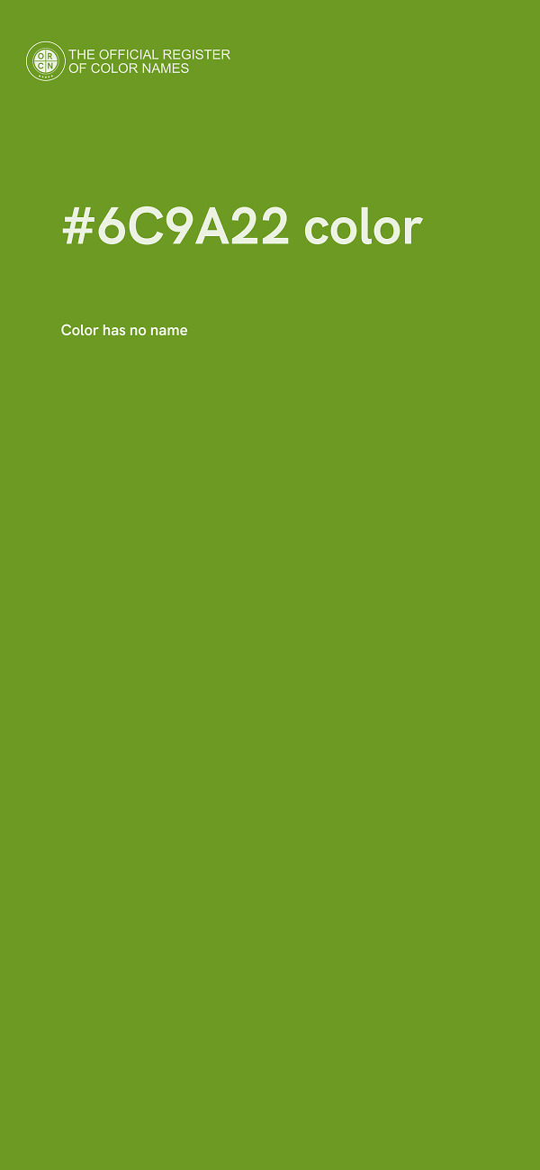 #6C9A22 color image