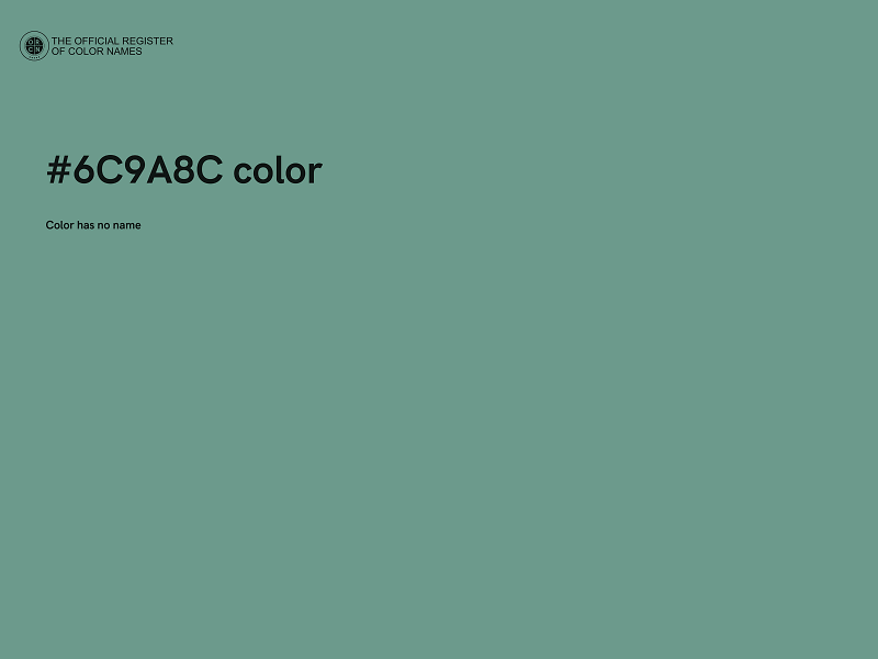 #6C9A8C color image