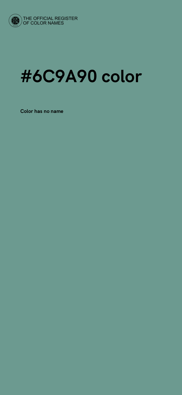 #6C9A90 color image