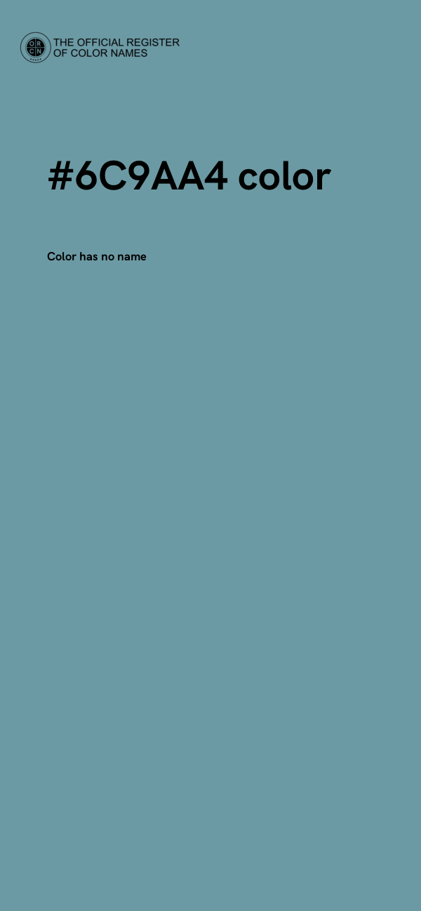 #6C9AA4 color image