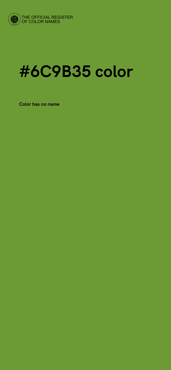 #6C9B35 color image