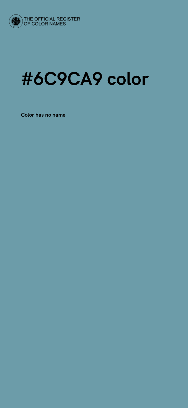 #6C9CA9 color image