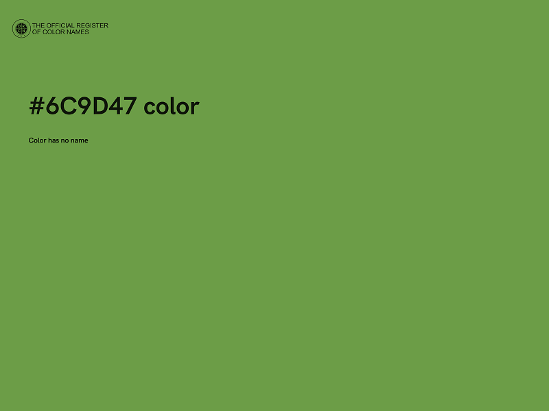 #6C9D47 color image