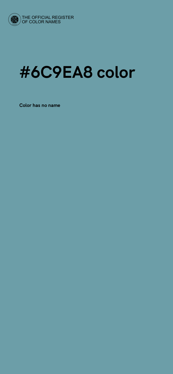 #6C9EA8 color image