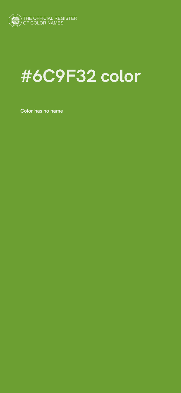 #6C9F32 color image