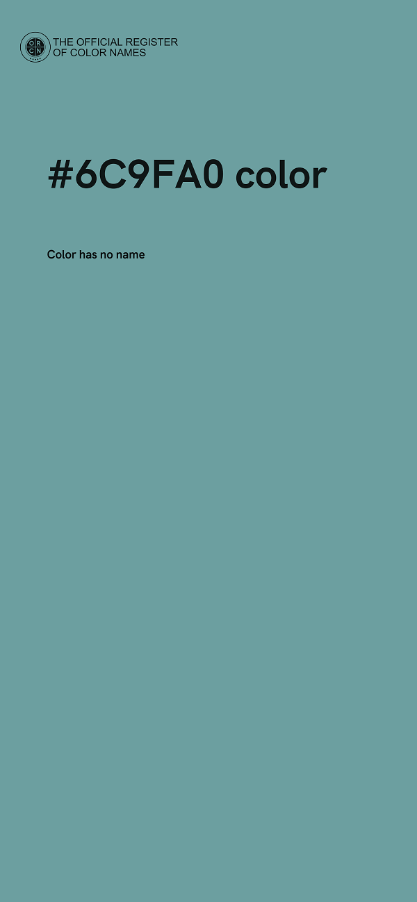 #6C9FA0 color image