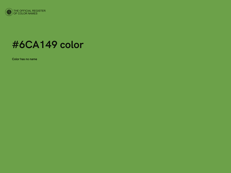 #6CA149 color image