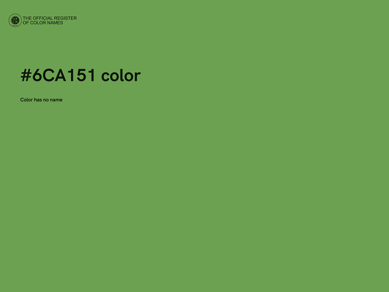 #6CA151 color image