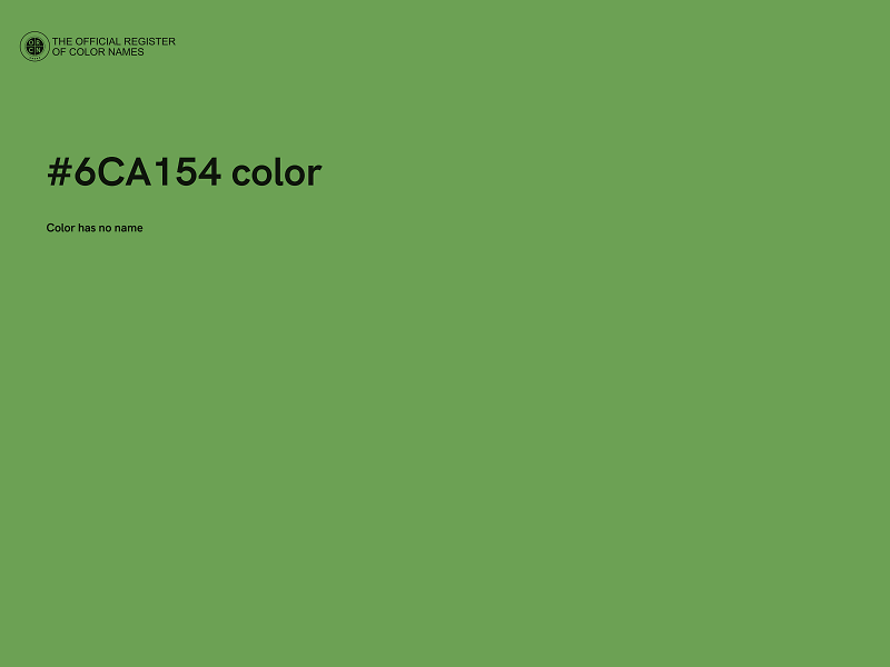 #6CA154 color image