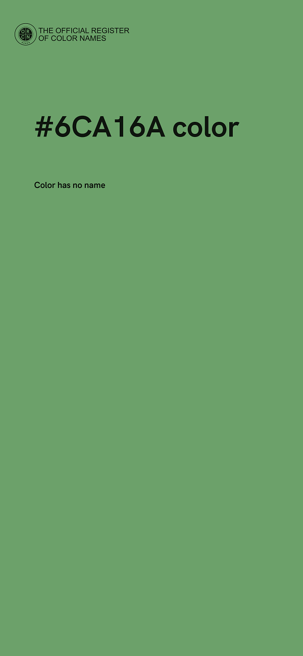 #6CA16A color image