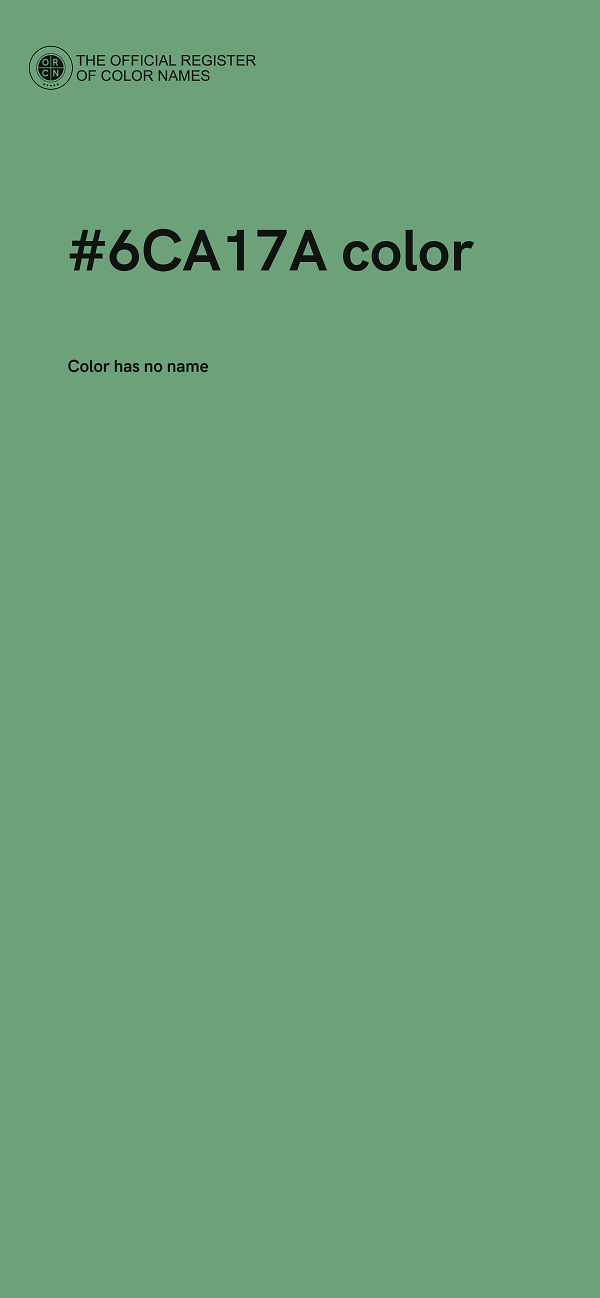 #6CA17A color image