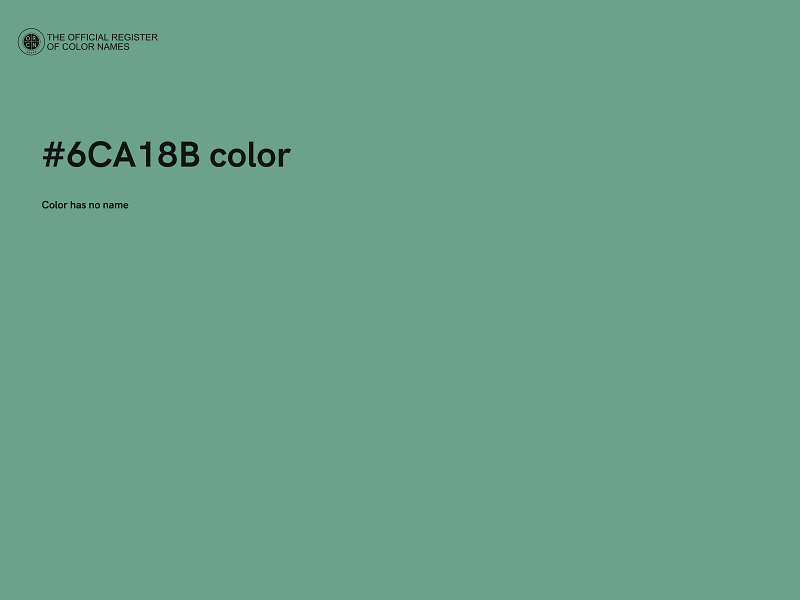 #6CA18B color image
