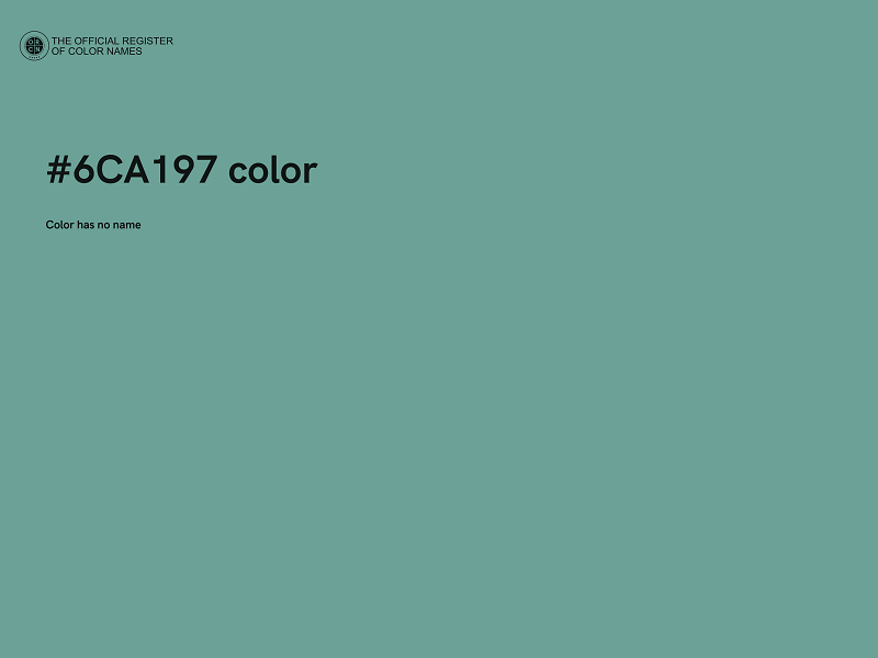 #6CA197 color image