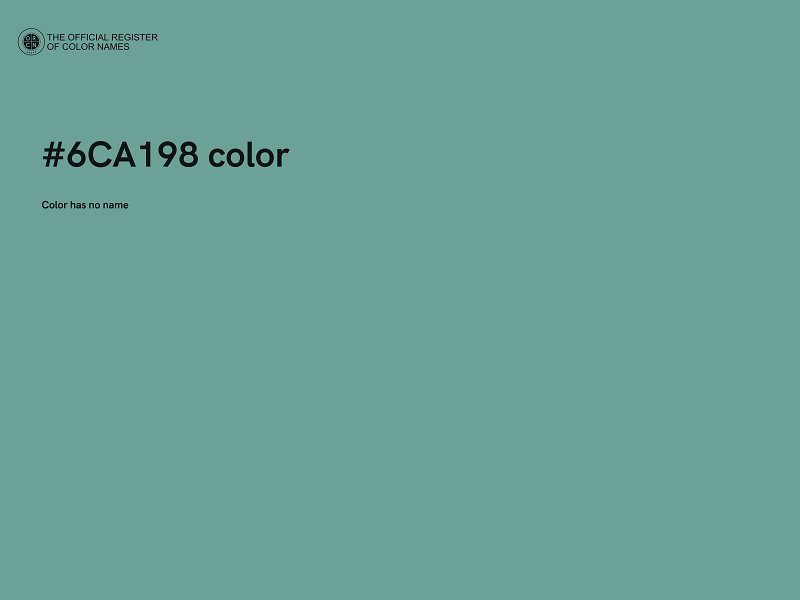 #6CA198 color image