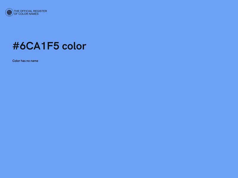#6CA1F5 color image