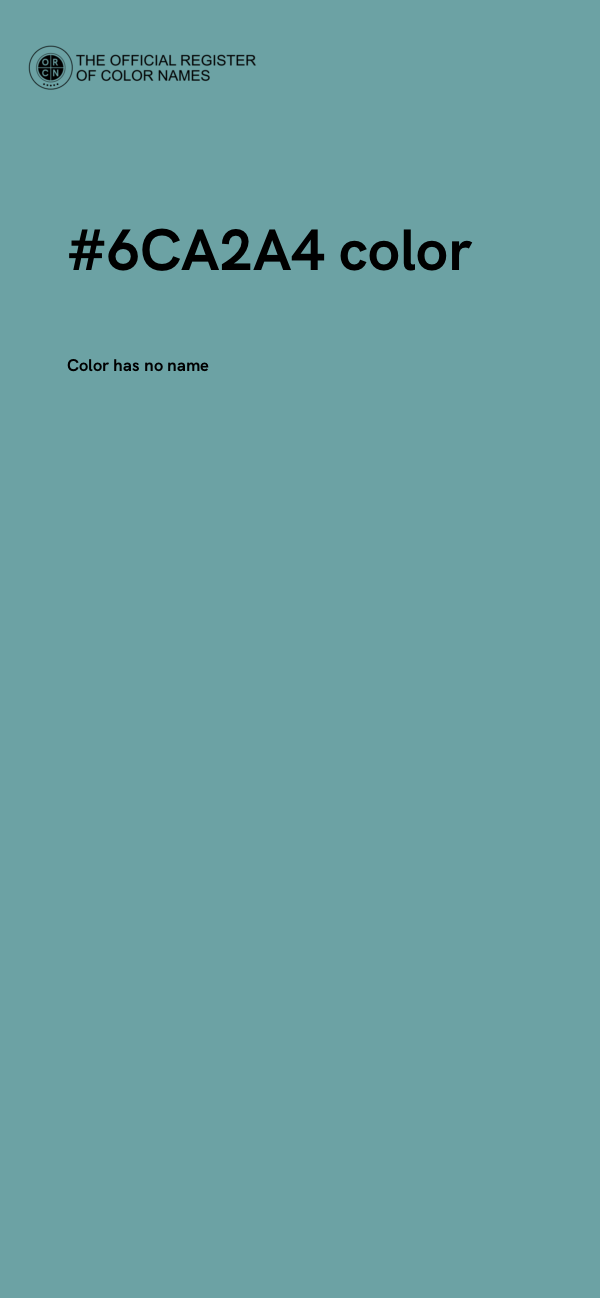 #6CA2A4 color image