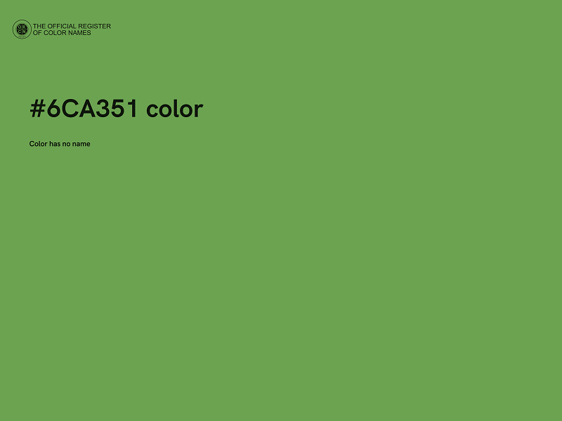 #6CA351 color image