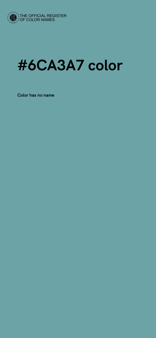 #6CA3A7 color image