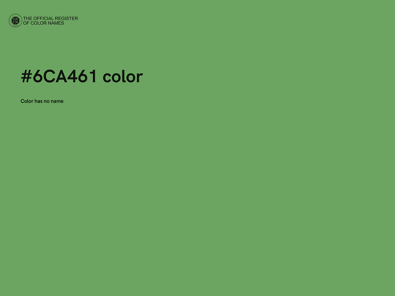 #6CA461 color image