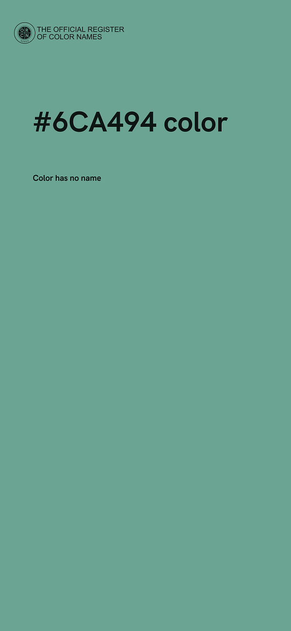 #6CA494 color image