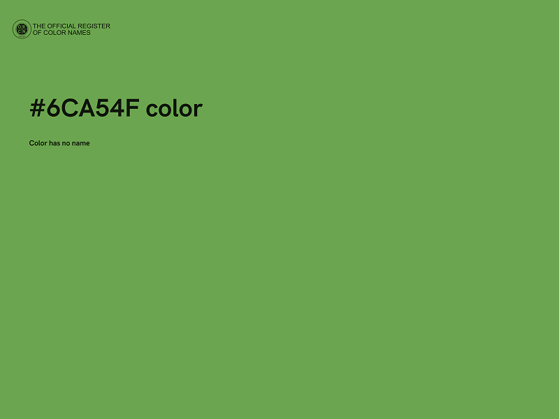 #6CA54F color image