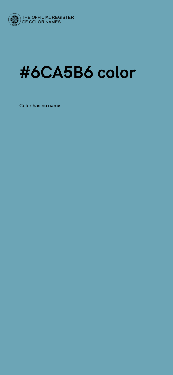 #6CA5B6 color image