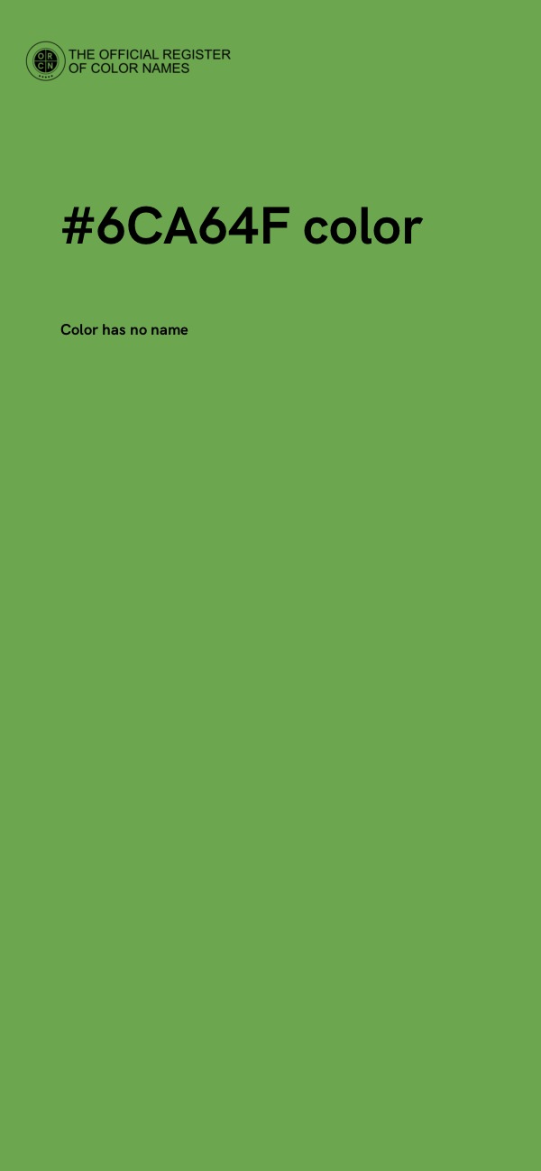 #6CA64F color image