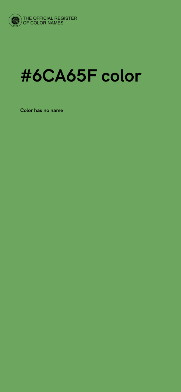 #6CA65F color image