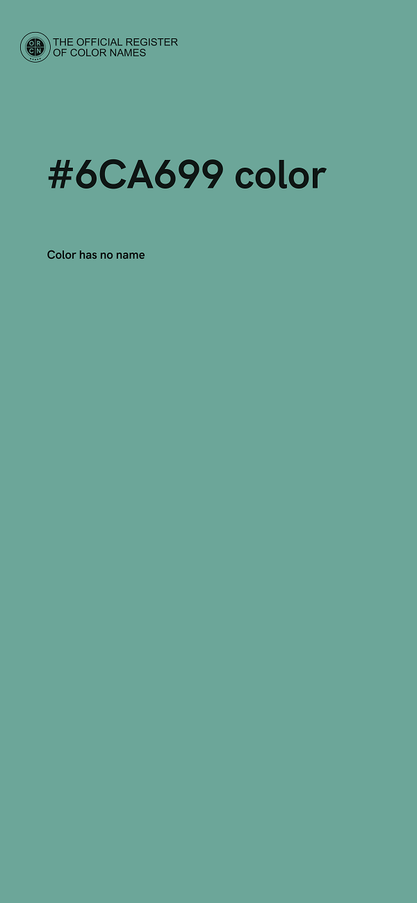 #6CA699 color image
