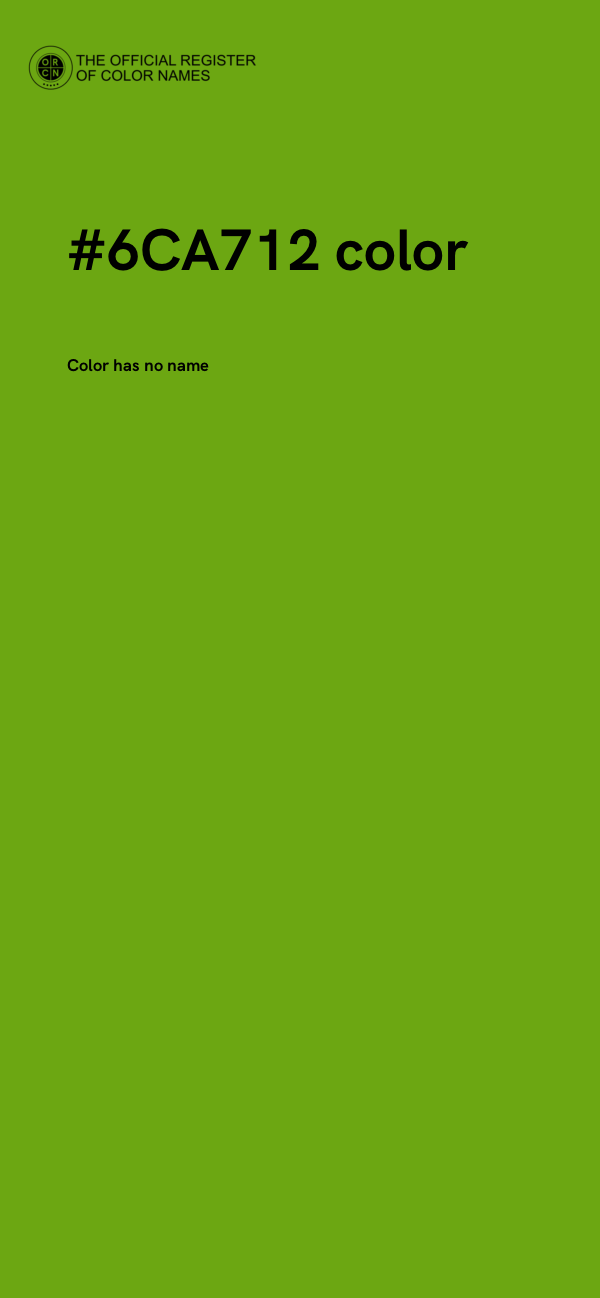 #6CA712 color image