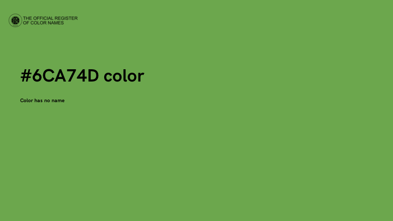 #6CA74D color image