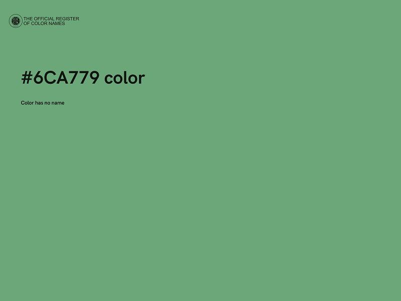 #6CA779 color image